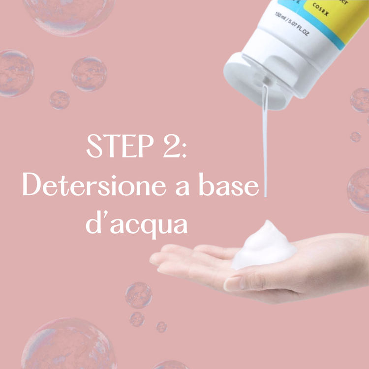 STEP 2:  Detersione a base d’acqua